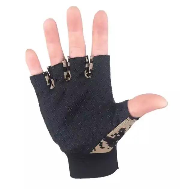 Gants tactiques chasse tir demi-doigts camouflage personnalisable pêche