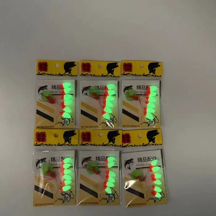 36 boules ovales luminescentes pour pêche carpe nocturne - 6 sachets de haricots flottants 7 étoiles