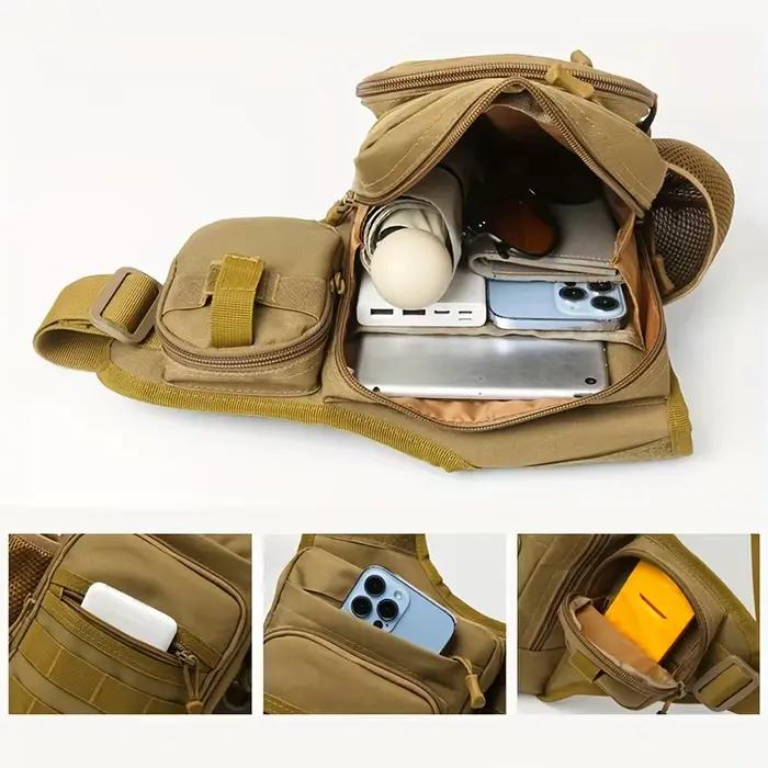 Sac bandoulière pêche étanche sport outdoor - Sac dorsal vélo randonnée camping tactique