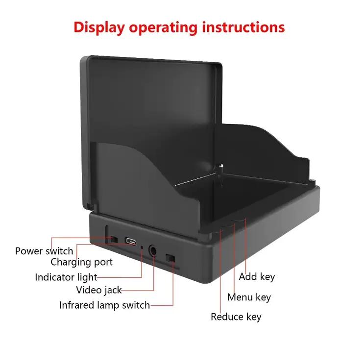 Détecteur de poissons portable écran LCD 4.3" 1080P avec vision nocturne pour kayak et bateau
