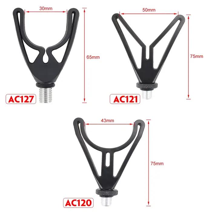 Support de canne à pêche carpe 2 pièces Hirisi pour pêche sur berge avec porte-canne et tête réglable