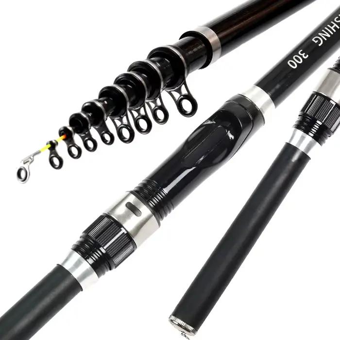 Canne télescopique BAKAWA carbone pêche rocheuse 1.5-3m, siège moulinet, voyage pêche carpe et carnassiers