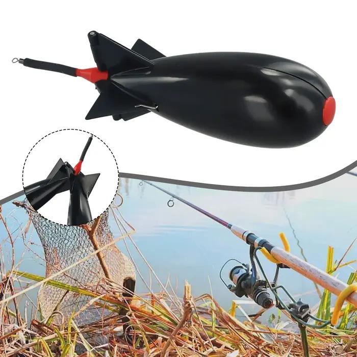 Feeder Rocket Carpe - Lanceur Appâts Spod Bomb Flotteur Porte-Leurres Accessoire Pêche Noir Professionnel