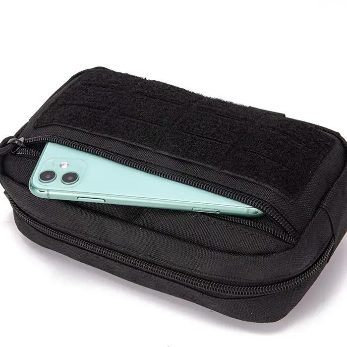 Pochette tactique MOLLE pour pêche - Sac ceinture multifonction pour équipement de pêche d'urgence