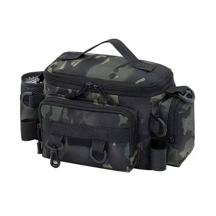 Sac multifonction pêche avec porte-canne portable - Sac à bandoulière pour sports outdoor