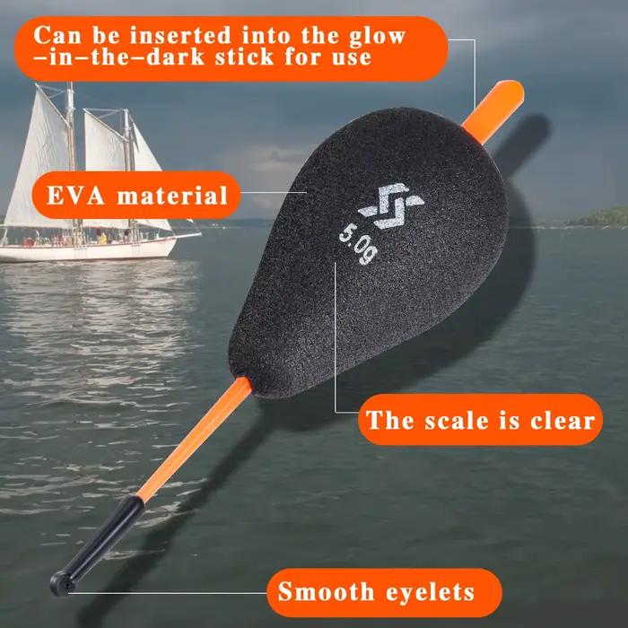 Flotteur de pêche lumineux nuit Sougayilang 1 ou 5 pièces EVA professionnel pour pêche verticale