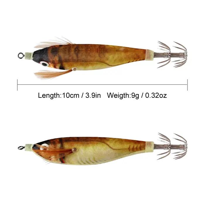 Leurres calmar luminescents 2 pièces 10cm/9g pour pêche en mer, appâts artificiels pieuvre et seiche