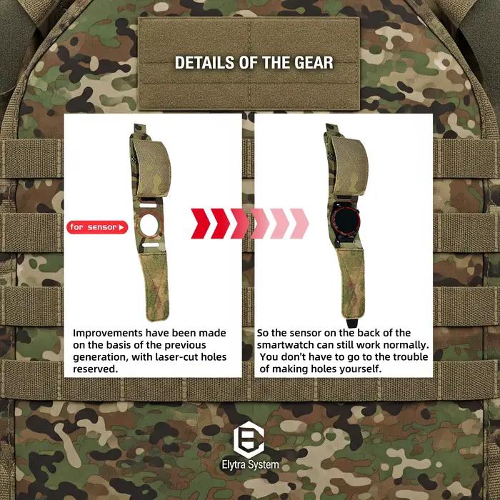 Bracelet montre tactique camouflage pêche - Sangle nylon robuste sport outdoor