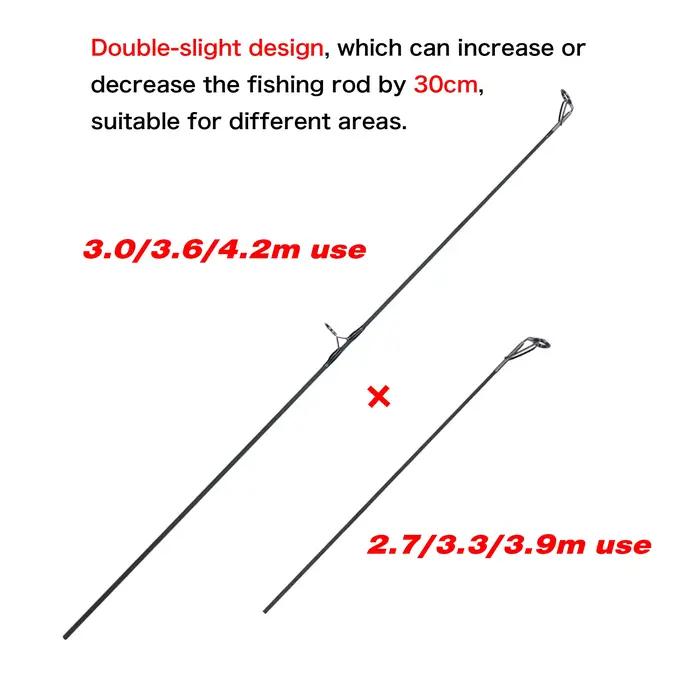 Canne carpe voyage 3 sections 4.2/3.6/3.0m carbone 30t - Puissance 3.5lb pour lancers 60-150m