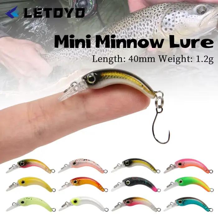 Mini leurre truite flottant 1.2g minnow micro appât dur wobbleur perche et brochet