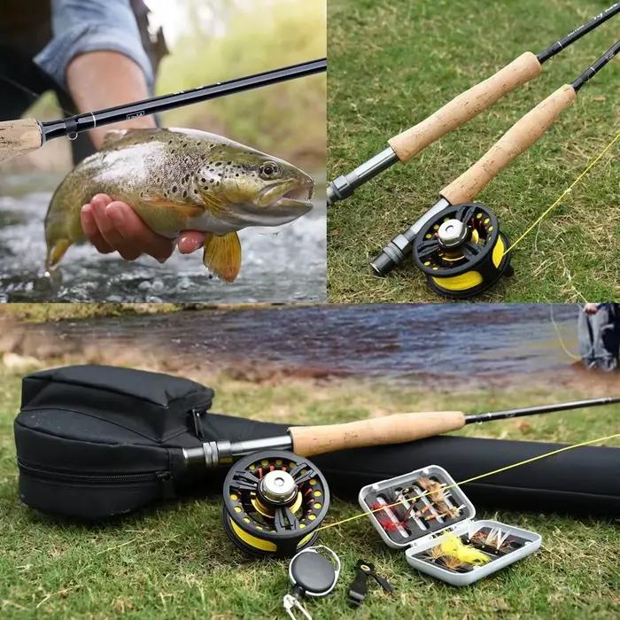 Canne à mouche Goture 2.7m 9FT légère voyage carbone 30+36T pour truite saumon perche brochet pêche