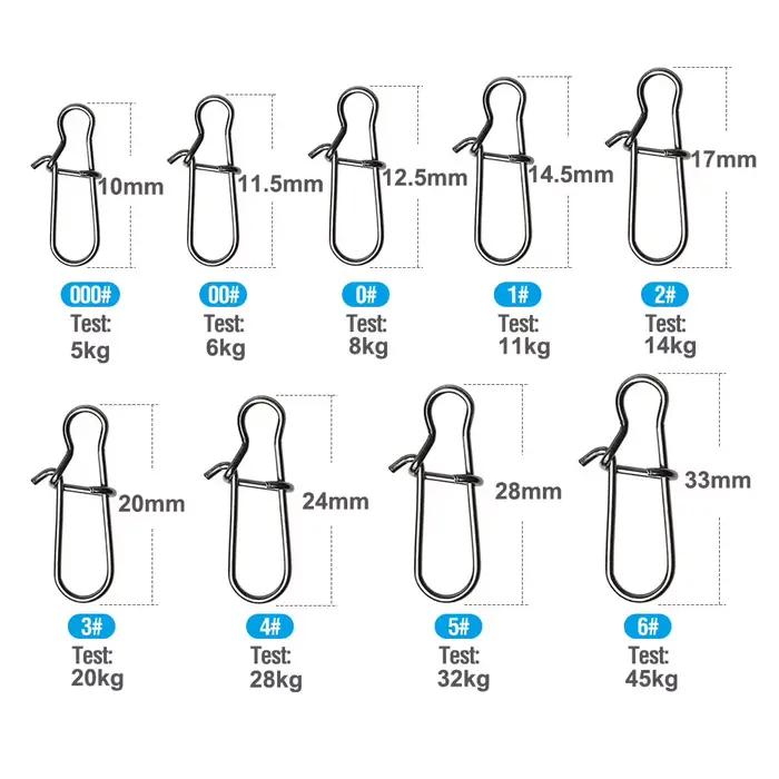 Clips rapides acier inox 50-100 pièces - Fermeture sécurisée pour émerillons et leurres