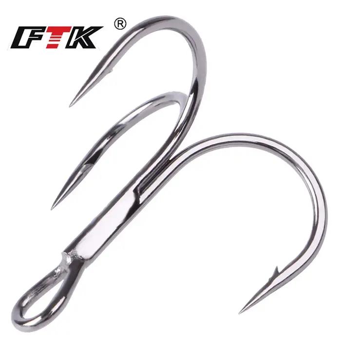 Hameçons triples FTK avec porte-appât pour pêche au leurre du bar et poissons marins en eau salée pour pêcheurs côtiers occasions spéciales