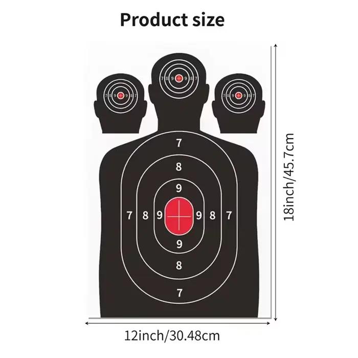 10 cibles papier silhouette 30x45cm pour stand tir pêche arc pistolet fusil - Accessoire polyvalent