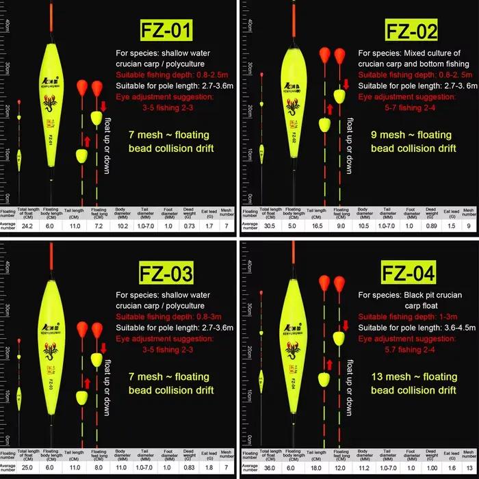 Flotteurs de pêche slip drift tube longue queue avec perle indicateur - nouveaux bouchons visibles
