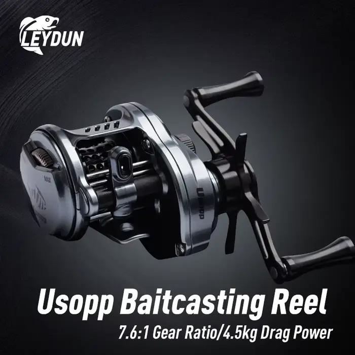 Moulinet Baitcasting Leydun Usopp 125g Ultraléger 7.6:1 4.5kg Drag Pêche Précise Leurres