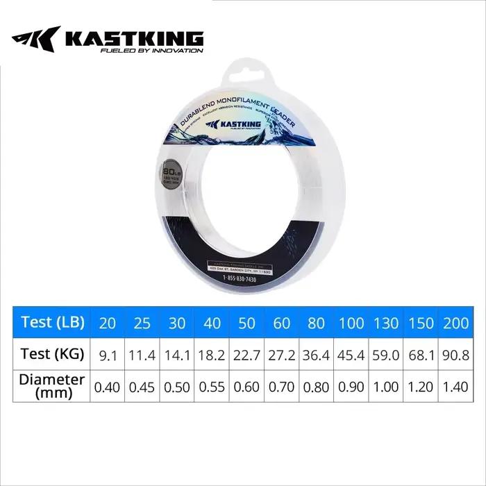 KastKing 20-200LB 110M nylon pêche bateau - Monofilament super fort 0.40-1.40mm résistance extrême
