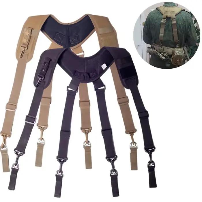 Bretelles ajustables équipement pêche type X tactiques suspension ceinture confort extérieur