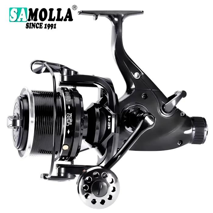 Moulinet carpe spinning drag double 27kg 12+1BB pour pêche mer et eau douce universel