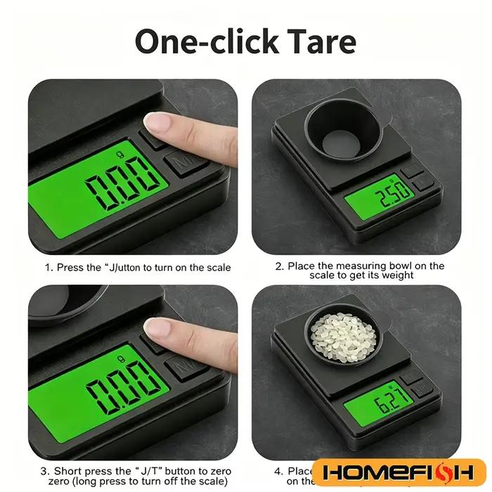 Mini balance pêche précise 500g/0.01g - Balance digitale portable pour appâts et plombs