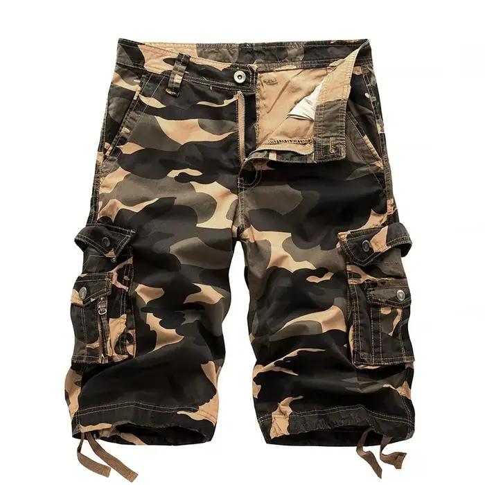 Short camouflage ample homme grande taille pêche - Modèle 5 poches confort travail taille 083