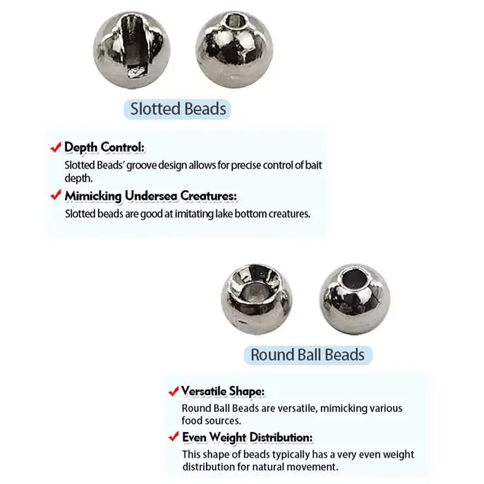 Perles tungstène Aventik 2.5-4.5mm pour montage de nymphes - matériel fly tying haute densité
