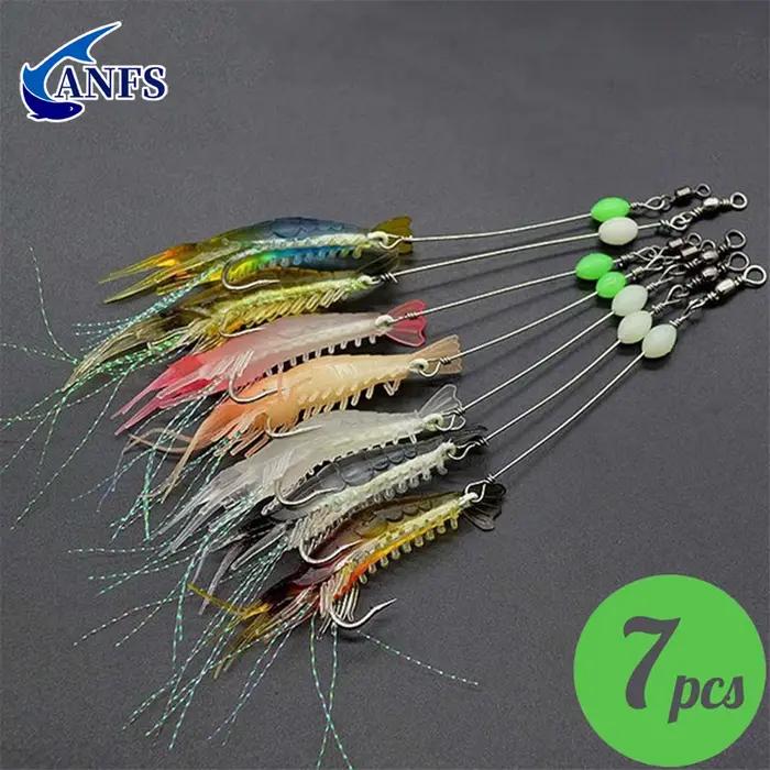 Leurres crevettes artificiels 3pcs/7pcs pour pêche - appâts de pêche réalistes et efficaces