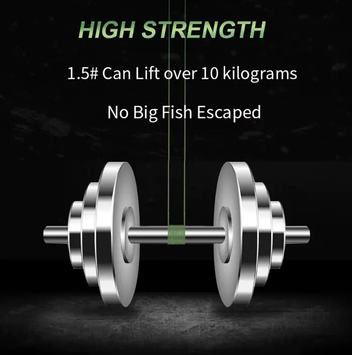 Ligne tressée SoloKing PE 500m multifilament résistante pour pêche en eau douce et salée truite 10LB-80LB occasions spéciales