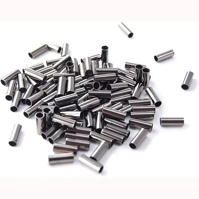 PRO BEROS 100 Manchons de Raccord Cuivre pour Ligne de Pêche - Barillet Simple pour Crimpage