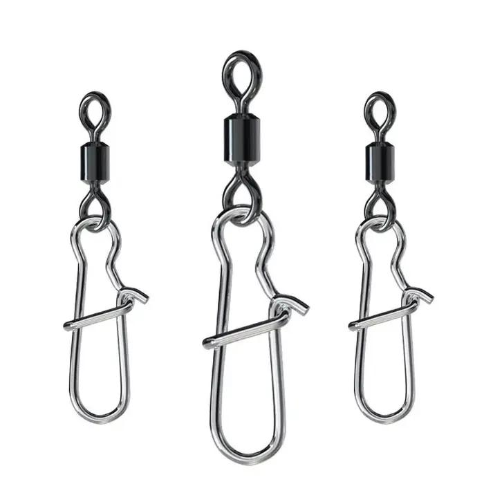50 pièces de swivels à roulement pour pêche - Tailles #2/4/6/8/10/12 avec connecteur rapide