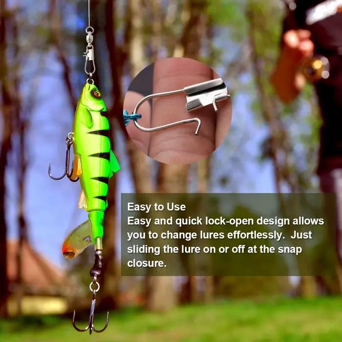 Snap Swivel Interlock Ball Bearing - Connecteurs à Roulement pour Pêche Calmar et Leurres