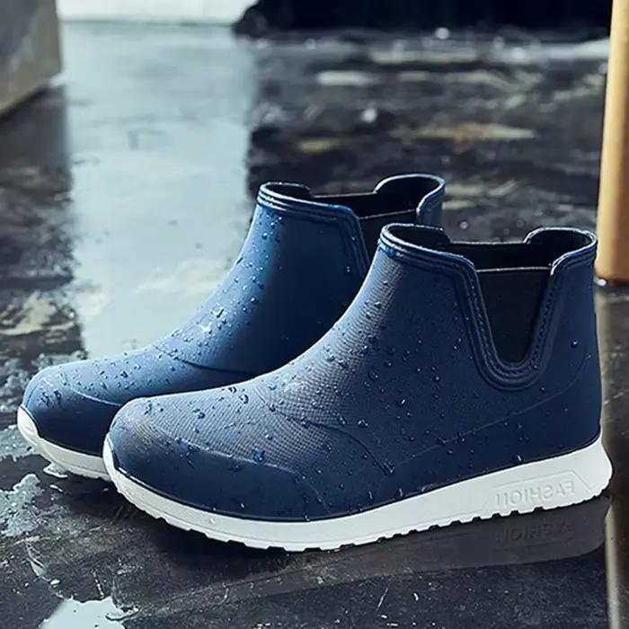 Bottes de pluie caoutchouc plateforme couple imperméables automne hiver pêche homme