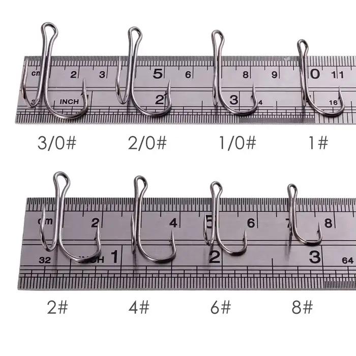 10 hameçons doubles anti-herbes pour leurres souples, appâts grenouille et jigs, pêche du black bass