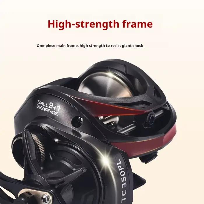 Moulinet baitcasting Lizard pour pêche en mer, grande capacité, bobine métal, idéal pêche offshore et leurres