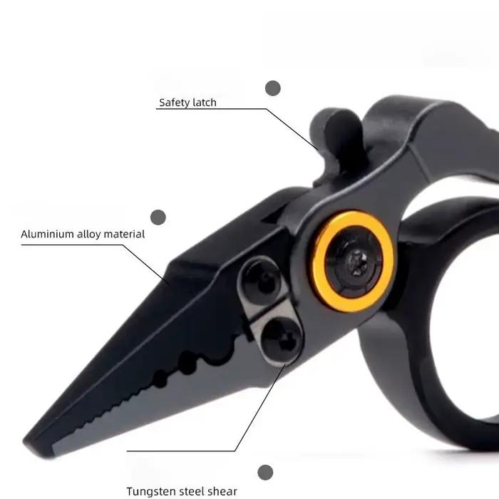 Pinces aluminium mini portables pour pêche : coupe, serrage et torsion - boîte à trésor pêcheur