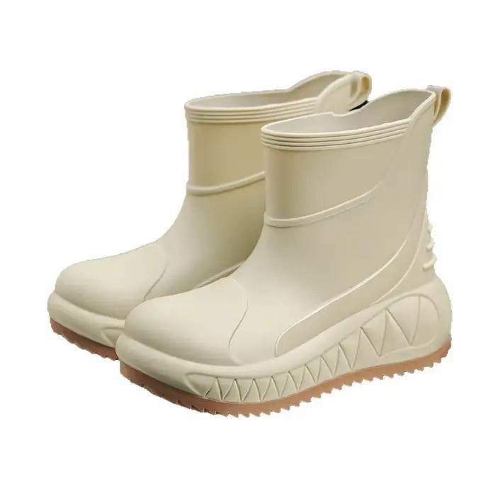 Bottes de pluie courtes homme mode pêche anti-dérapantes semelle épaisse résistantes extérieur lavage auto