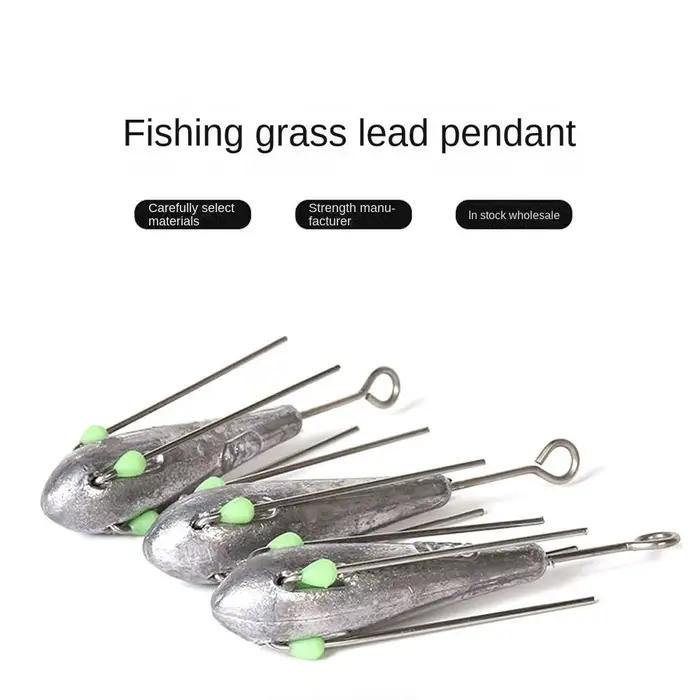 Plomb de pêche mer lumineux en laiton avec perle brillante pour pêche profonde et courants forts