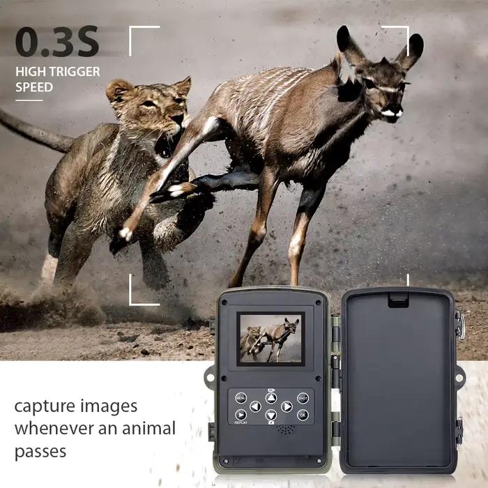 Caméra de traque LCD 2.0 pouces 20MP 1080P HC801A - Surveillance faune sans fil étanche vision nocturne