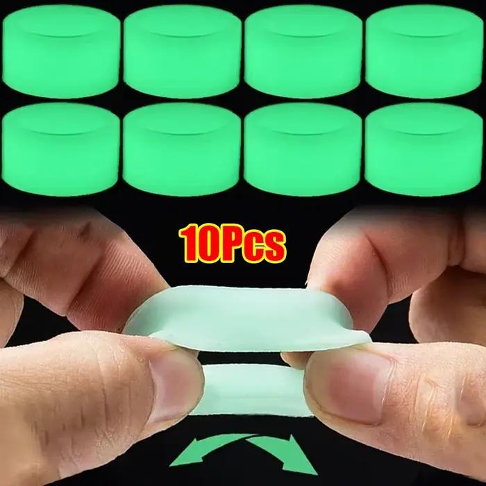 10 bandes lumineuses anti-glisse pour canne à pêche - Ruban silicone poignée absorbant transpiration