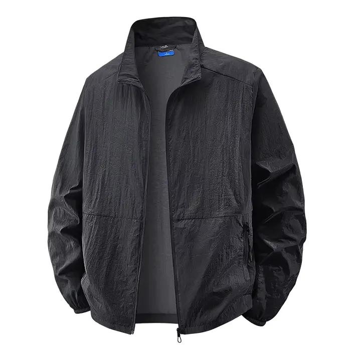 Veste pêche été grande taille 6XL à 8XL - Blouson ultra-fin anti-UV vêtement sport homme