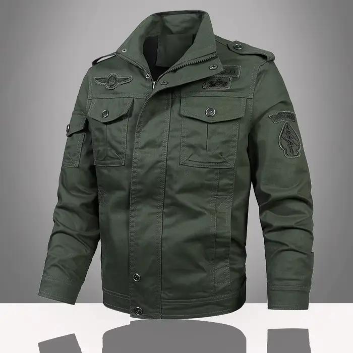 Veste militaire homme pêche cargo printemps automne grande taille armée air force pêche outdoor