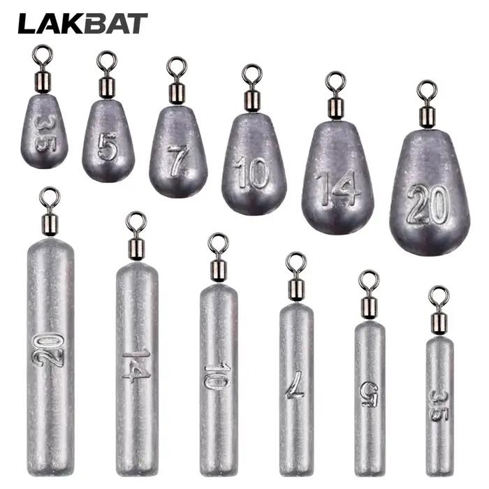 Lot de 10 plombs de pêche goutte d'eau, 3.5g 5g 7g 10g 14g 20g, pour une