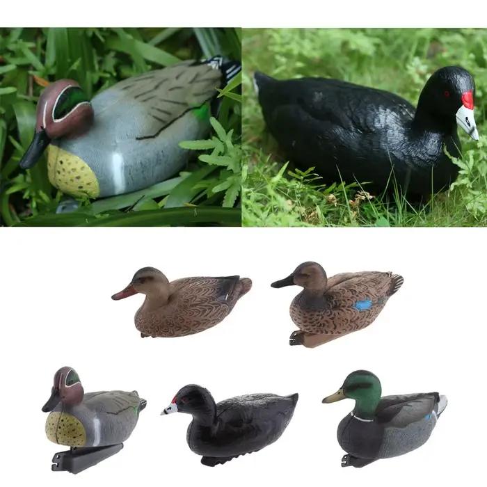 Leurre de canard flottant en plastique à 5 options - Répulsif à oiseaux et décoration de jardin