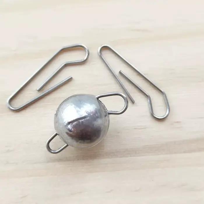 Lot de 5 plombs de pêche plats ronds avec émerillon 2g à 28g pour pêche en