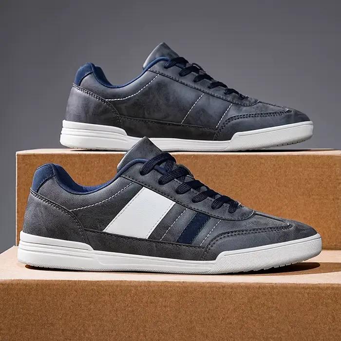 Chaussures de pêche homme à orteils larges en cuir, confortables pour marcher pieds nus, chaussures plates décontractées