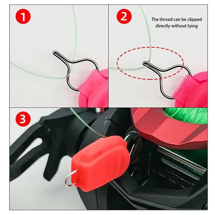 Support de ligne de pêche 5 pièces, clip attache pour moulinet baitcasting, accessoires pesca et tackle