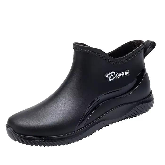 Bottes de pêche été imperméables respirantes antidérapantes - Chaussures de travail caoutchouc noir