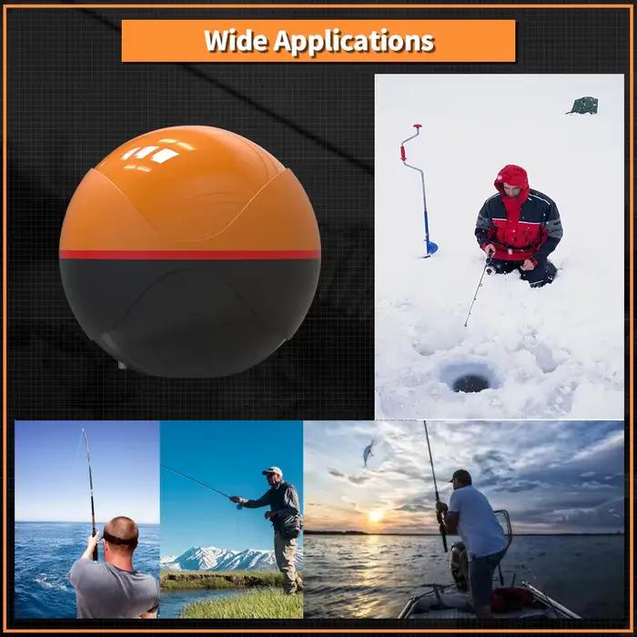 Détecteur de poissons Erchang F68 WiFi 100M sans fil pour iOS et Android - Sondeur écho pour lac et mer