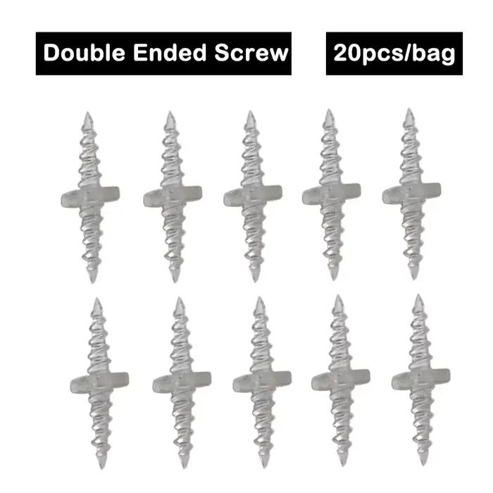 Vis double extrémité 10/20 pièces pour bouillettes pop-up et montages cheveu en pêche carpe