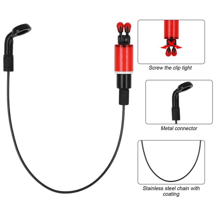 Bite Alarms Carp Fishing Hangers Bobbins Swingers Indicators avec Chaîne Acier 4 Couleurs pour Pêche à la Carpe